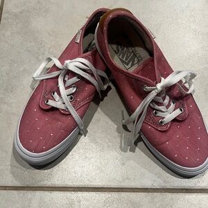 Vans Red and White Dotted Sneakers